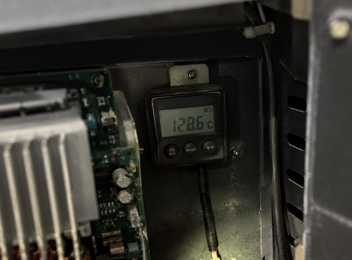 Inspecting a power electronics module in a high-temperature operating environment